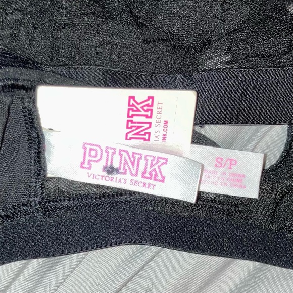 Victoria's Secret PINK Shamrock St Patrick’s Sequin Bling Bra Panty Set S NWT - Picture 4 of 5